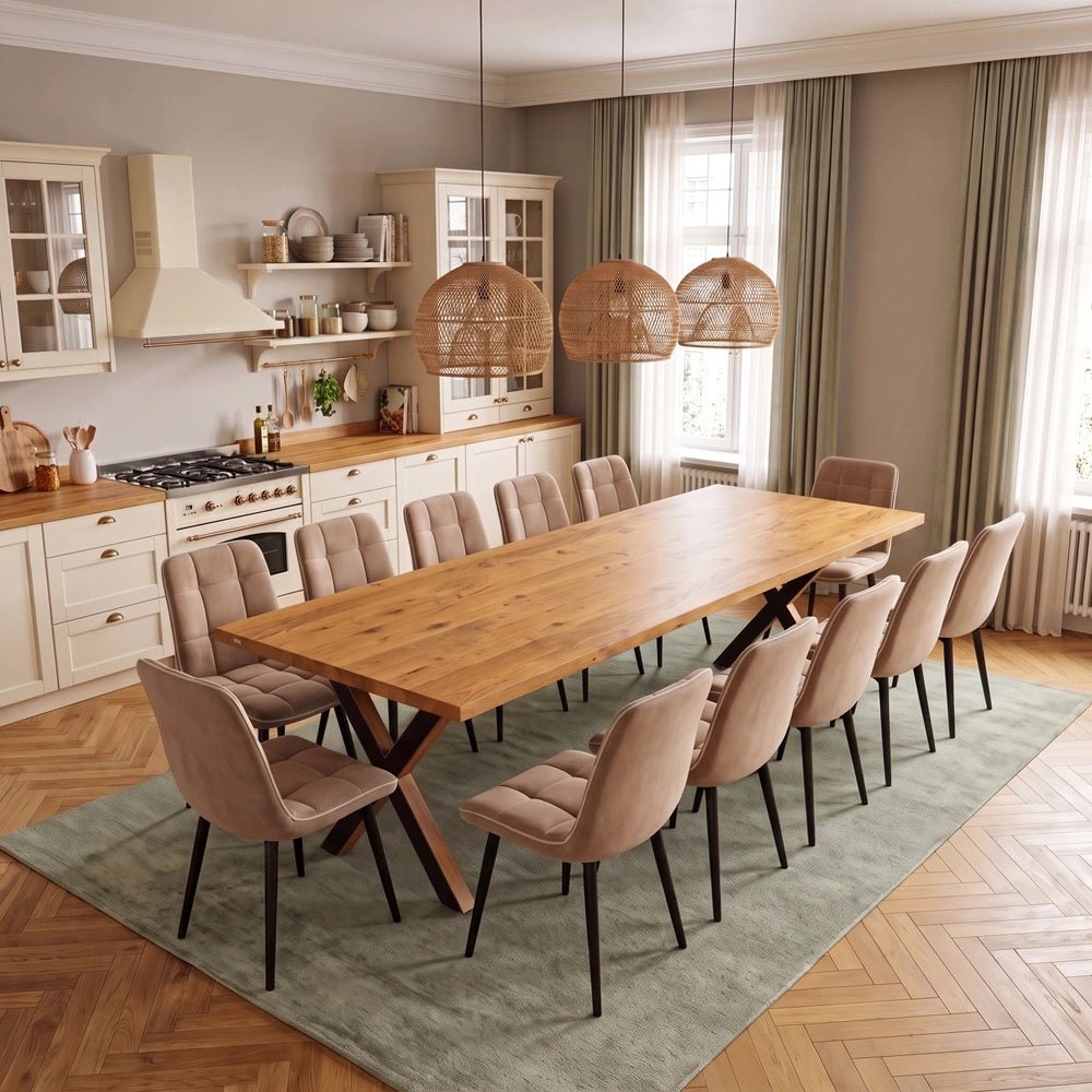 Masa din stejar model clasic - 12 persoane -260x100x4cm - Reelken