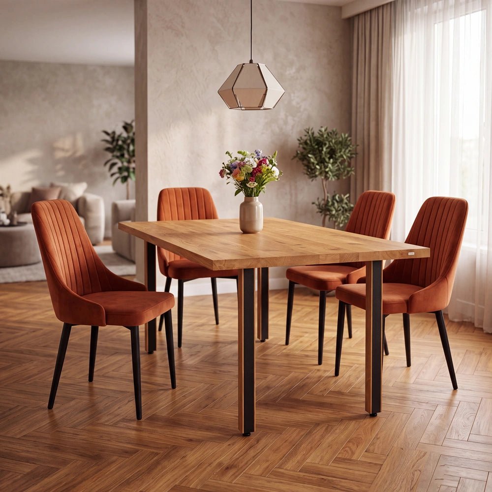 Masa din stejar model clasic - 4 persoane -120x70x4cm - Reelken