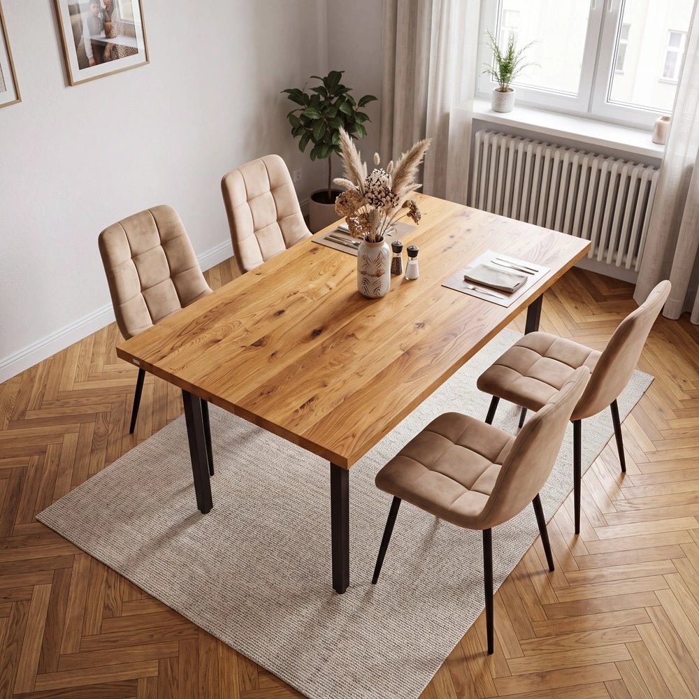 Masa din stejar model clasic - 4 persoane -120x70x4cm - Reelken