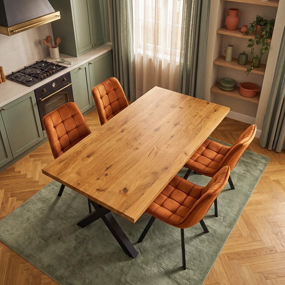 Masa din stejar model clasic - 4 persoane -120x70x4cm - Reelken