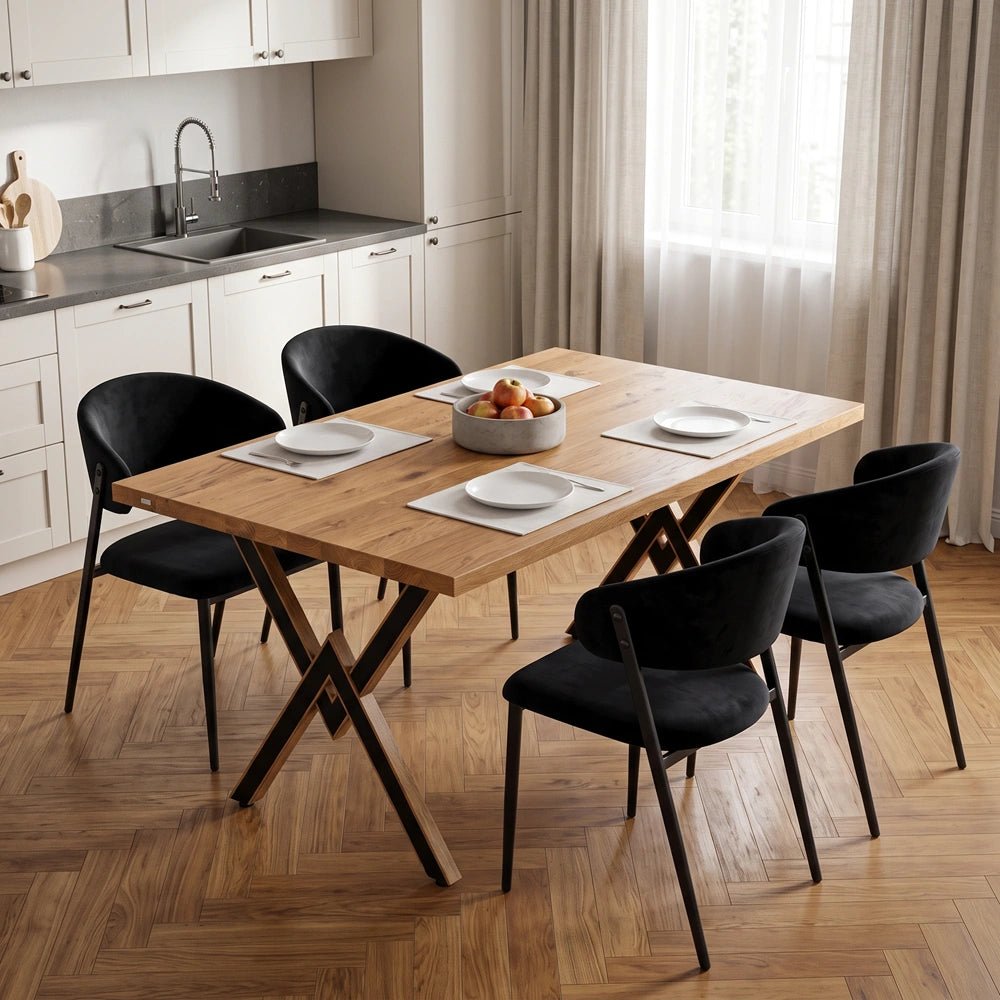 Masa din stejar model clasic - 4 persoane -120x70x4cm - Reelken