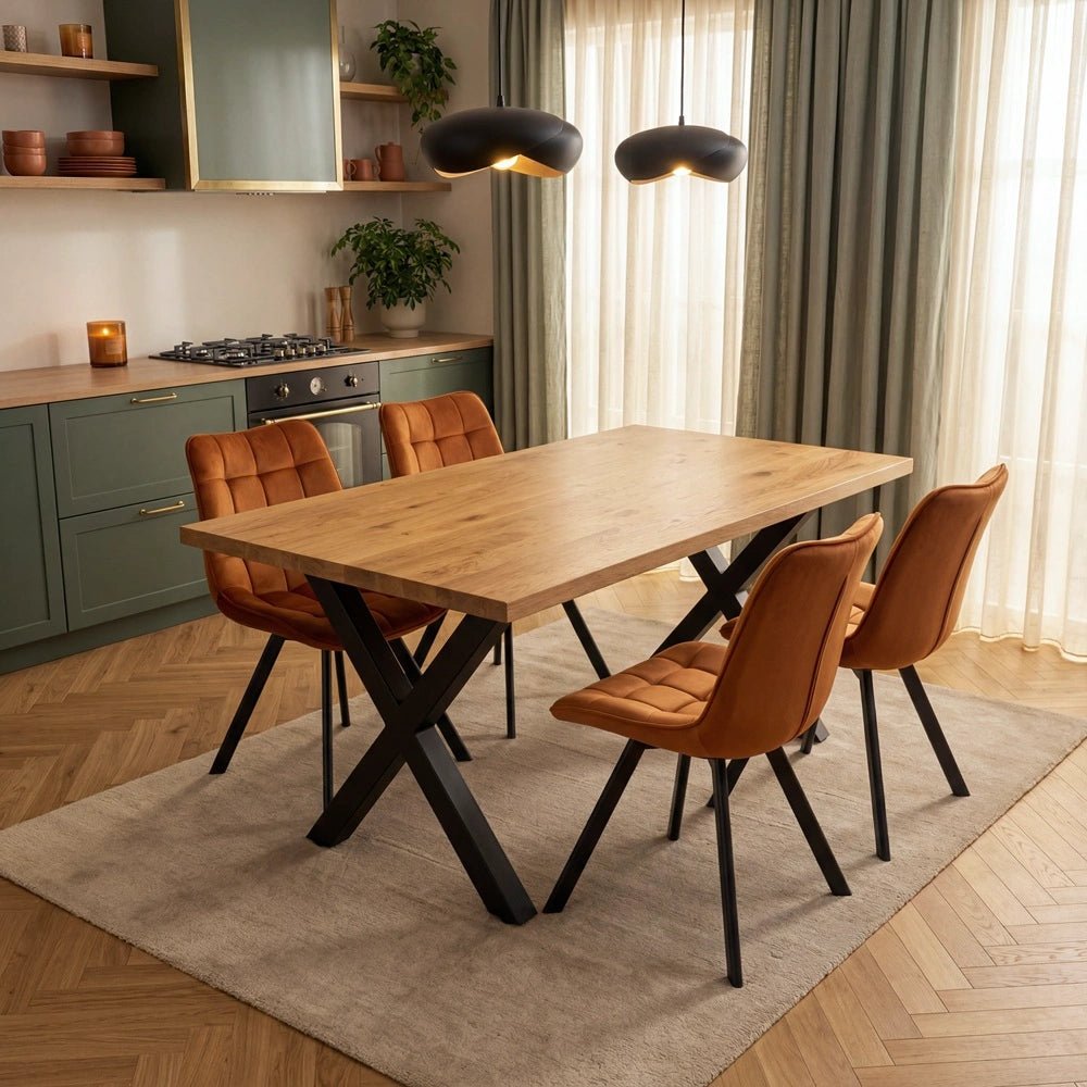 Masa din stejar model clasic - 4 persoane -120x70x4cm - Reelken