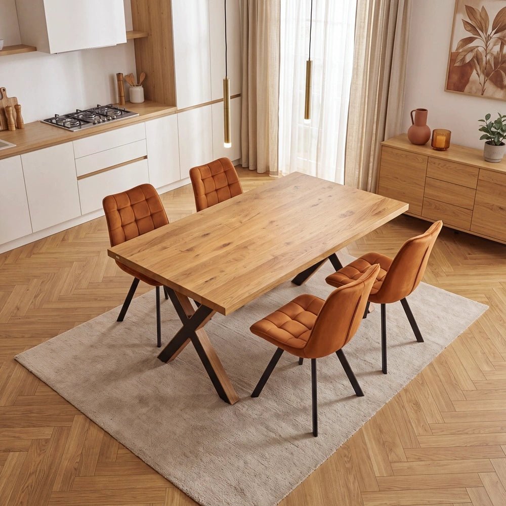 Masa din stejar model clasic - 4 persoane -120x70x4cm - Reelken