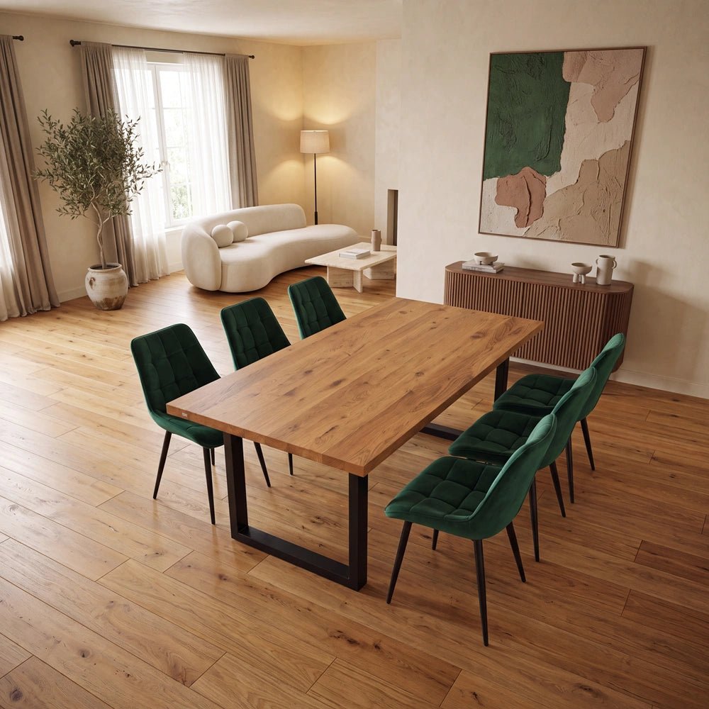 Masa din stejar model clasic - 6 persoane -160x80x4cm - Reelken