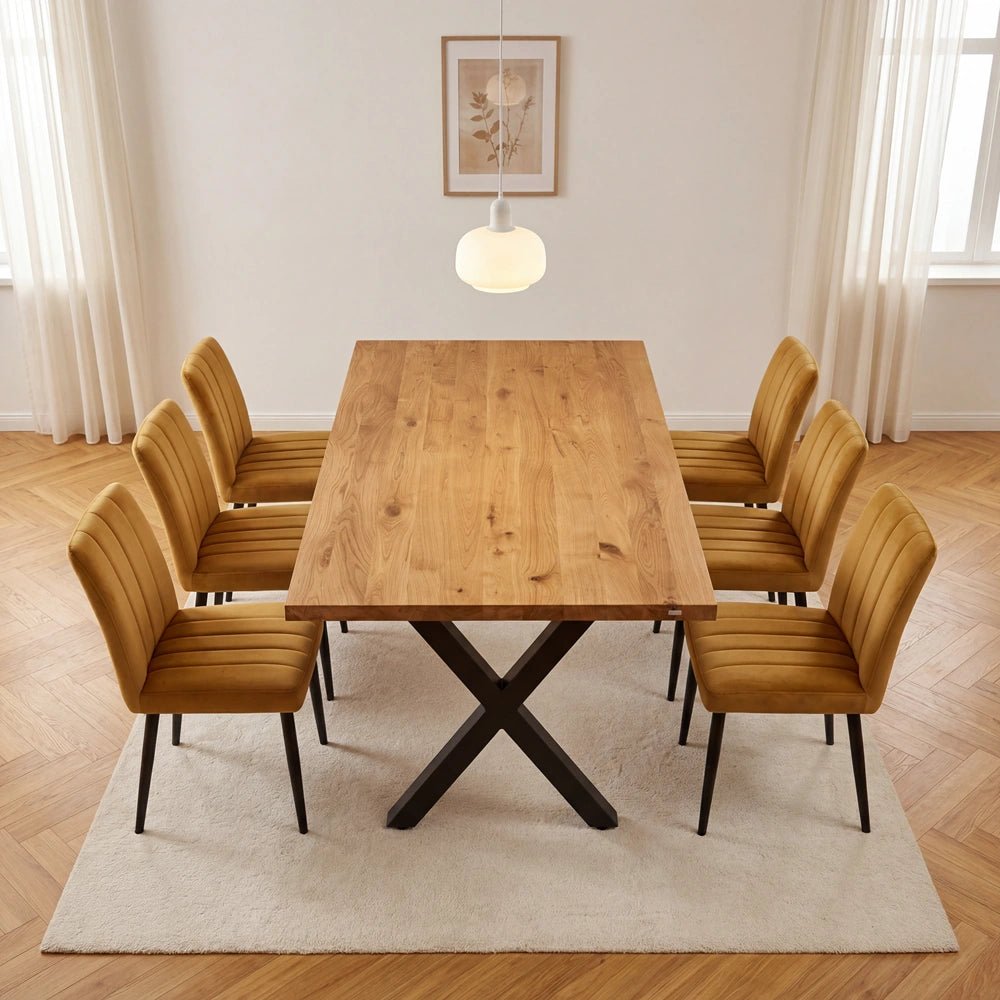 Masa din stejar model clasic - 6 persoane -160x80x4cm - Reelken
