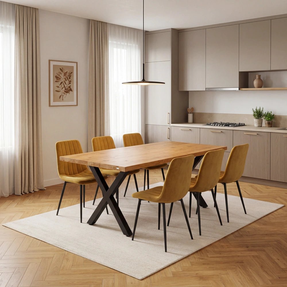 Masa din stejar model clasic - 6 persoane -160x80x4cm - Reelken