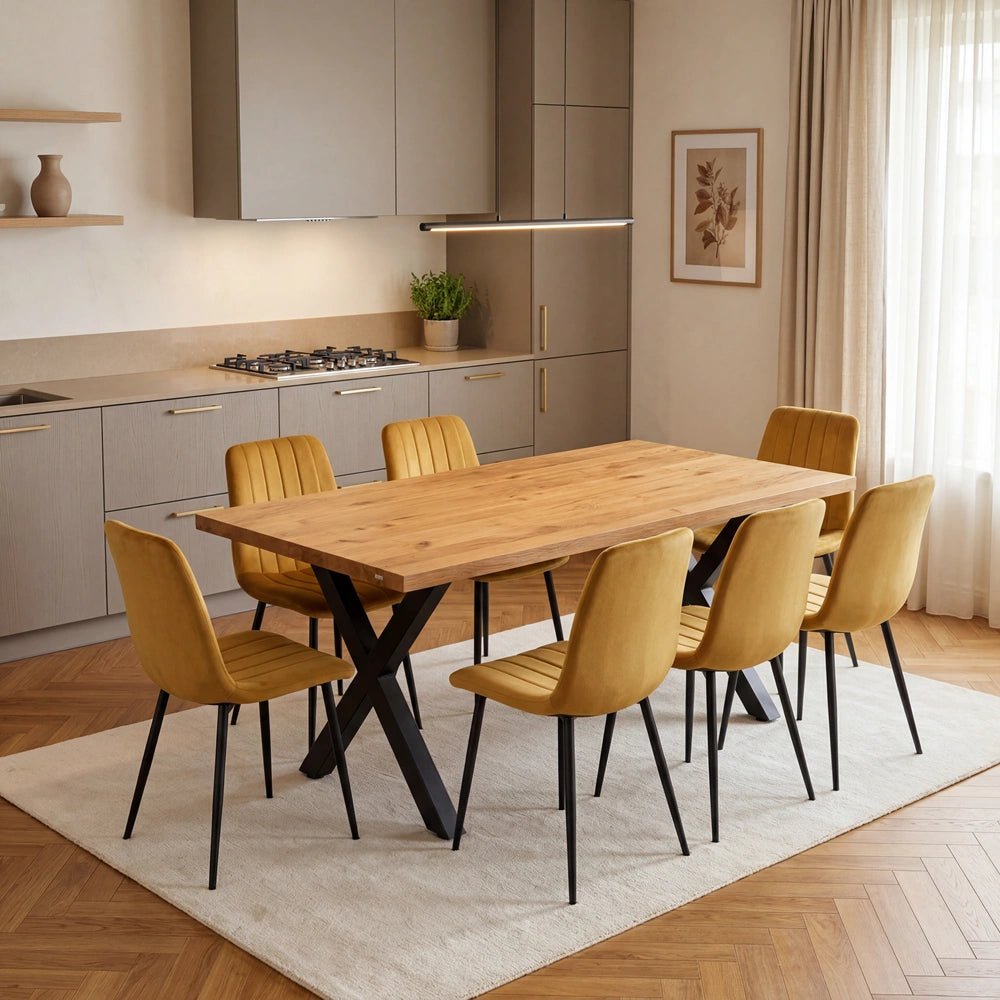 Masa din stejar model clasic - 6 persoane -160x80x4cm - Reelken