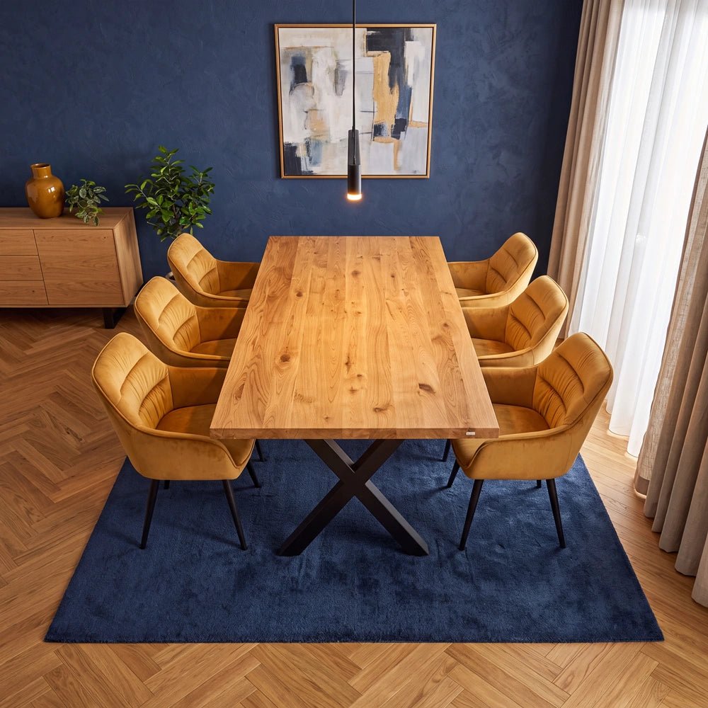 Masa din stejar model clasic - 6 persoane -160x80x4cm - Reelken