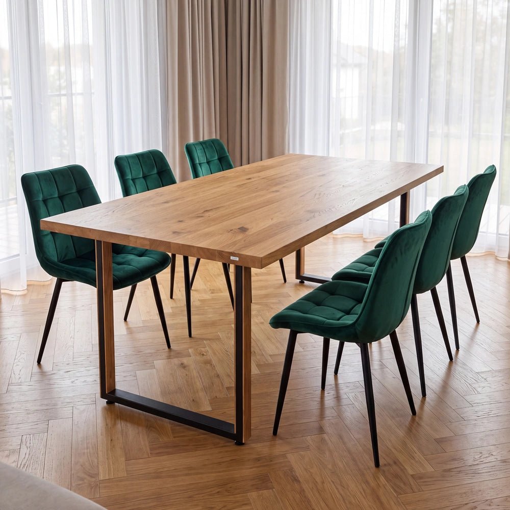 Masa din stejar model clasic - 6 persoane -160x80x4cm - Reelken