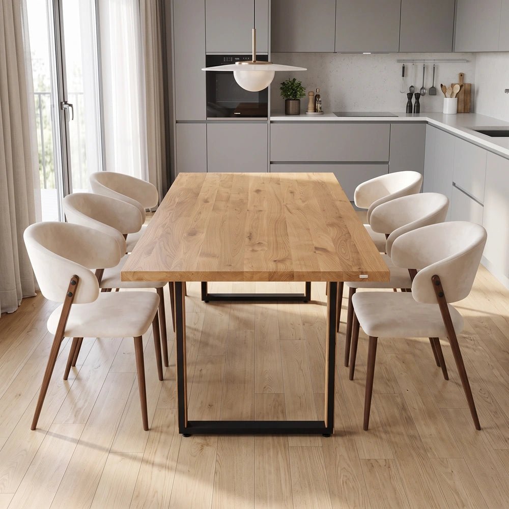 Masa din stejar model clasic - 6 persoane -160x80x4cm - Reelken