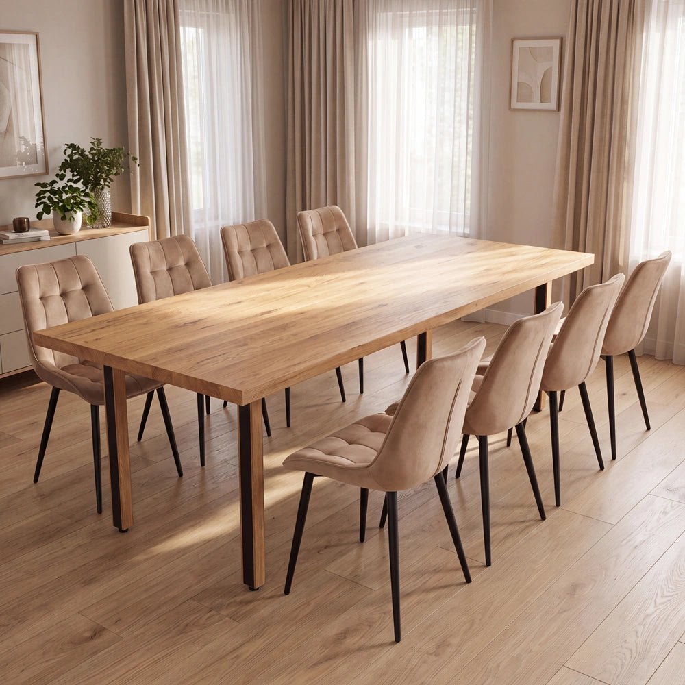 Masa din stejar model clasic - 8 persoane -200x100x4cm - Reelken