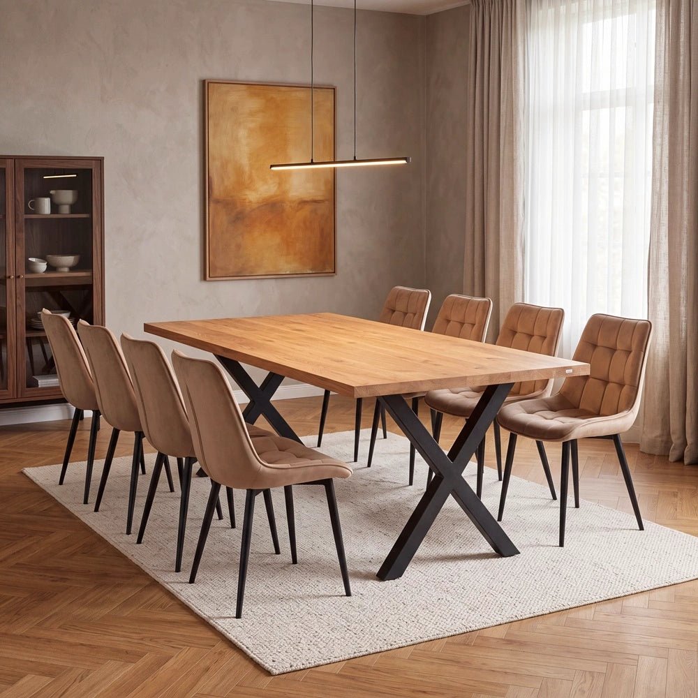 Masa din stejar model clasic - 8 persoane -200x100x4cm - Reelken