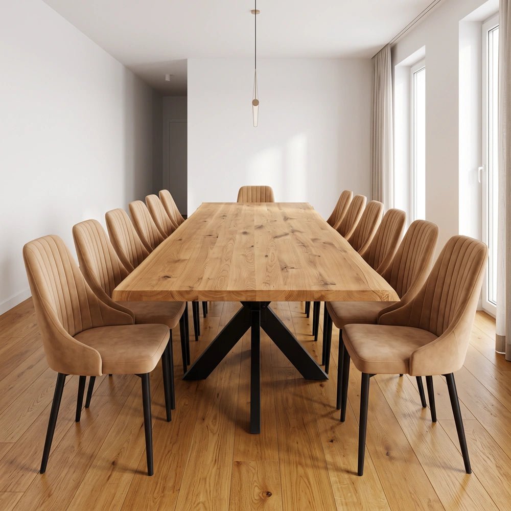 Masa din stejar model rustic - 12 persoane -260x100x4cm - Reelken