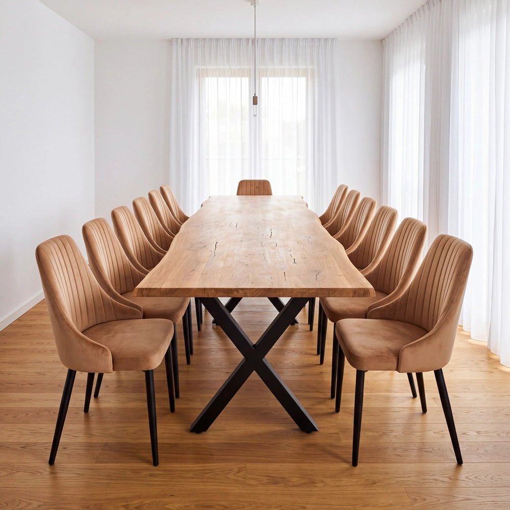 Masa din stejar model rustic - 12 persoane -260x100x4cm - Reelken