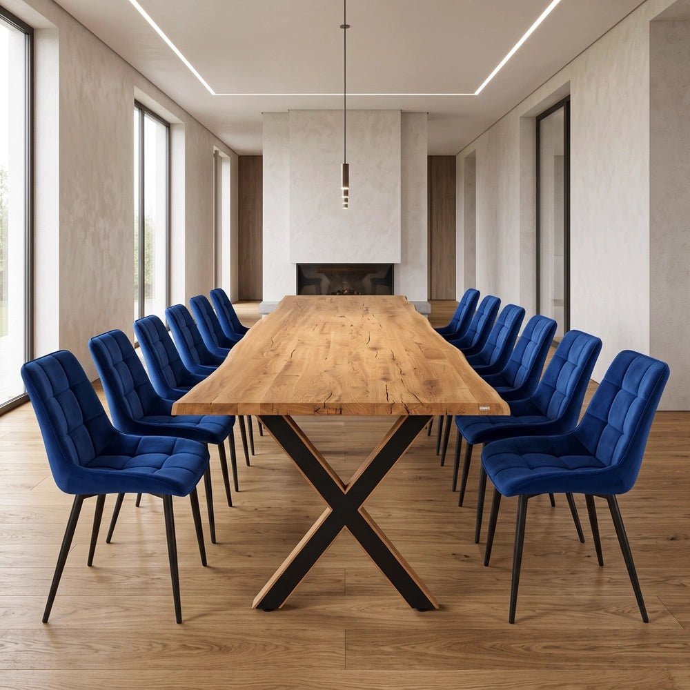 Masa din stejar model rustic - 12 persoane -260x100x4cm - Reelken