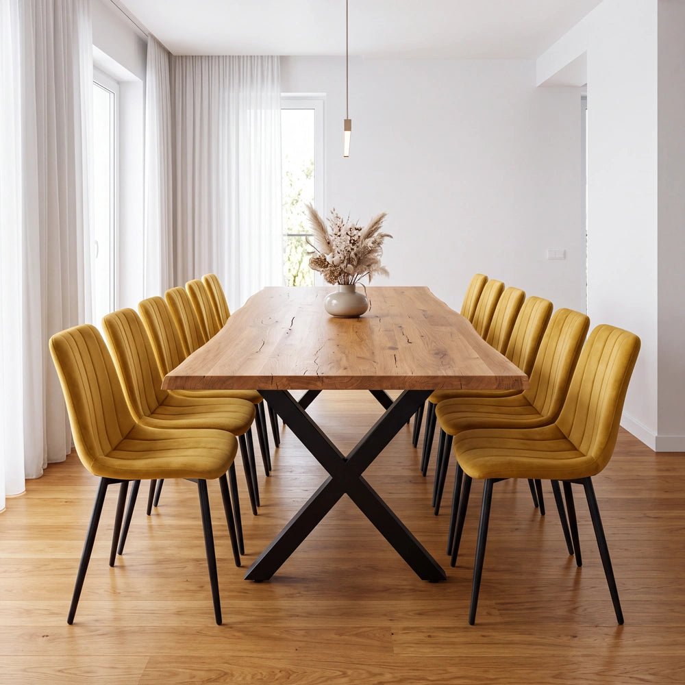 Masa din stejar model rustic - 12 persoane -260x100x4cm - Reelken