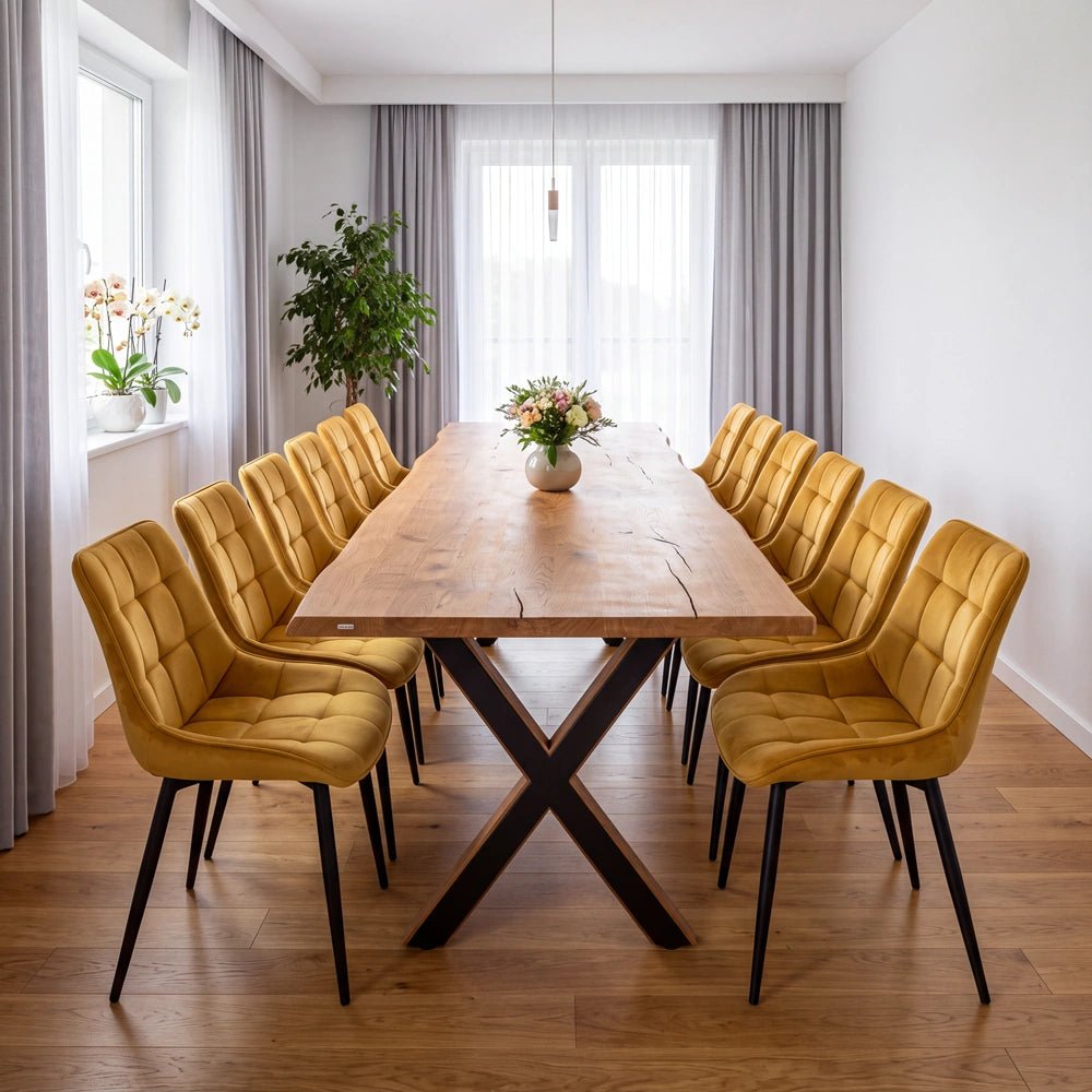 Masa din stejar model rustic - 12 persoane -260x100x4cm - Reelken