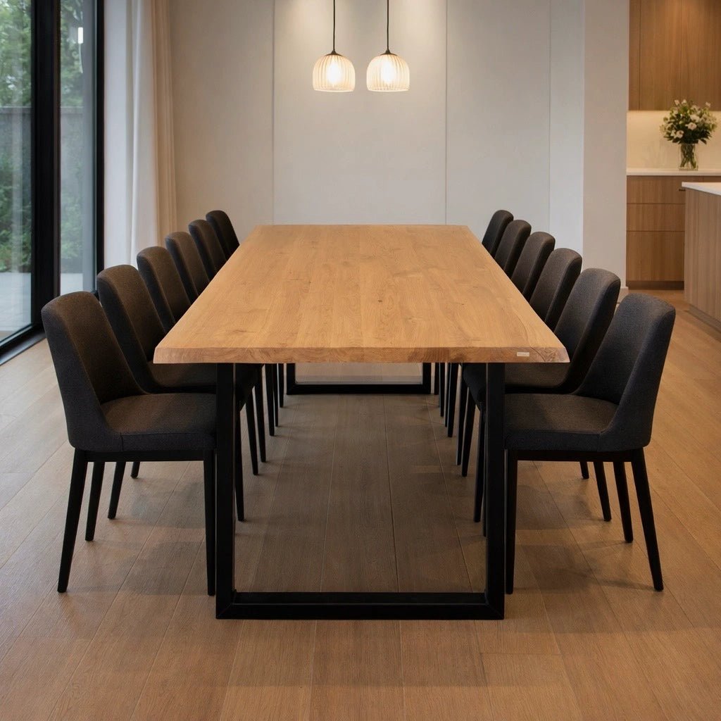 Masa din stejar model rustic - 12 persoane -260x100x4cm - Reelken
