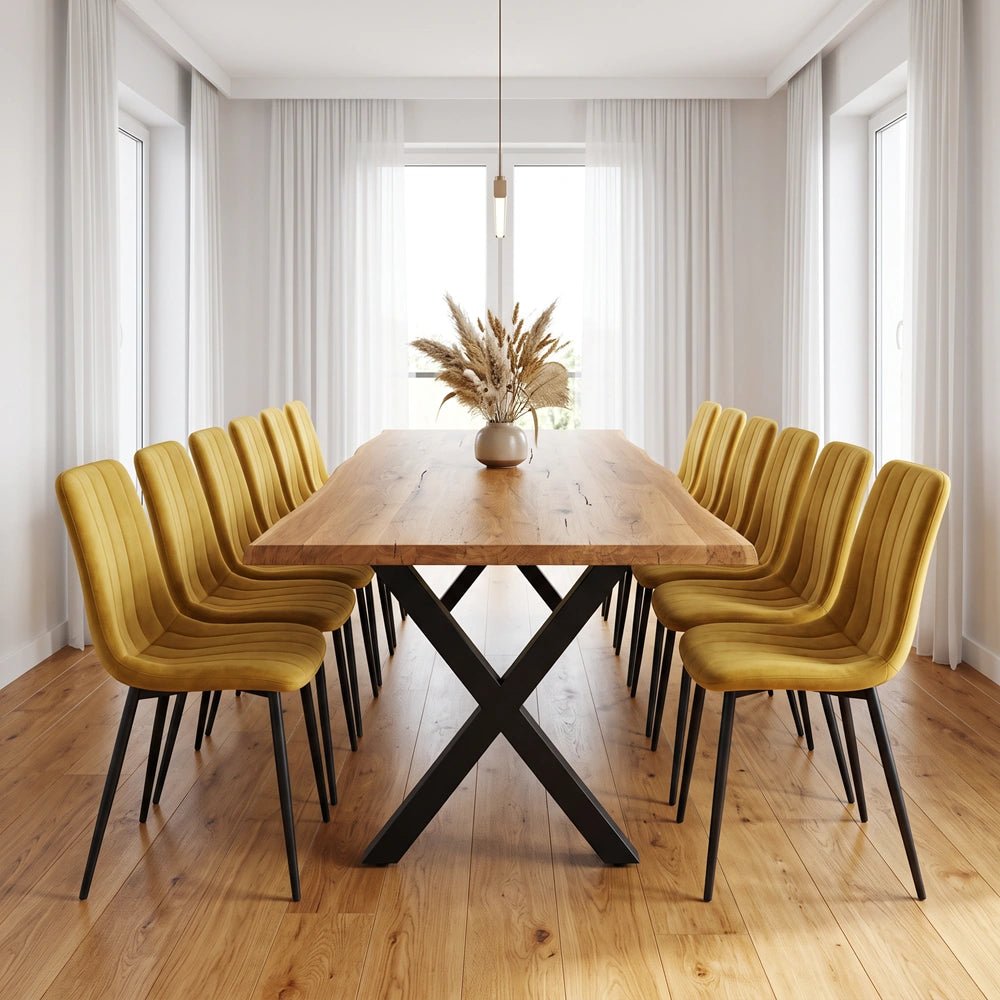 Masa din stejar model rustic - 12 persoane -260x100x4cm - Reelken