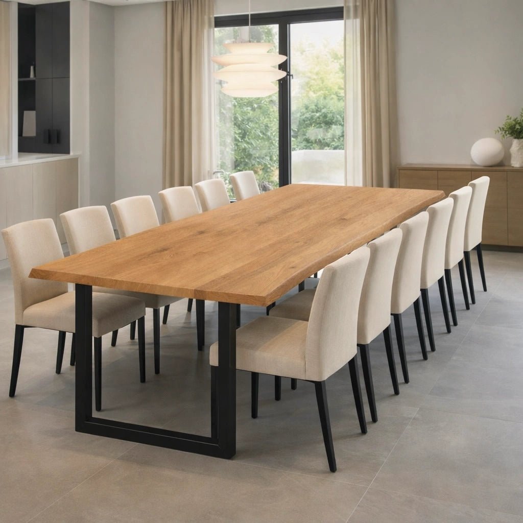 Masa din stejar model rustic - 12 persoane -260x100x4cm - Reelken