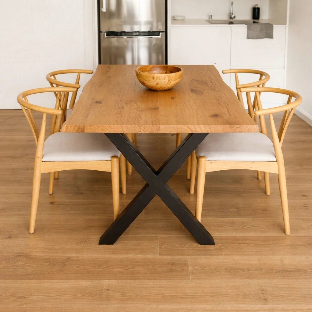 Masa din stejar model rustic - 4 persoane -120x70x4 - Reelken