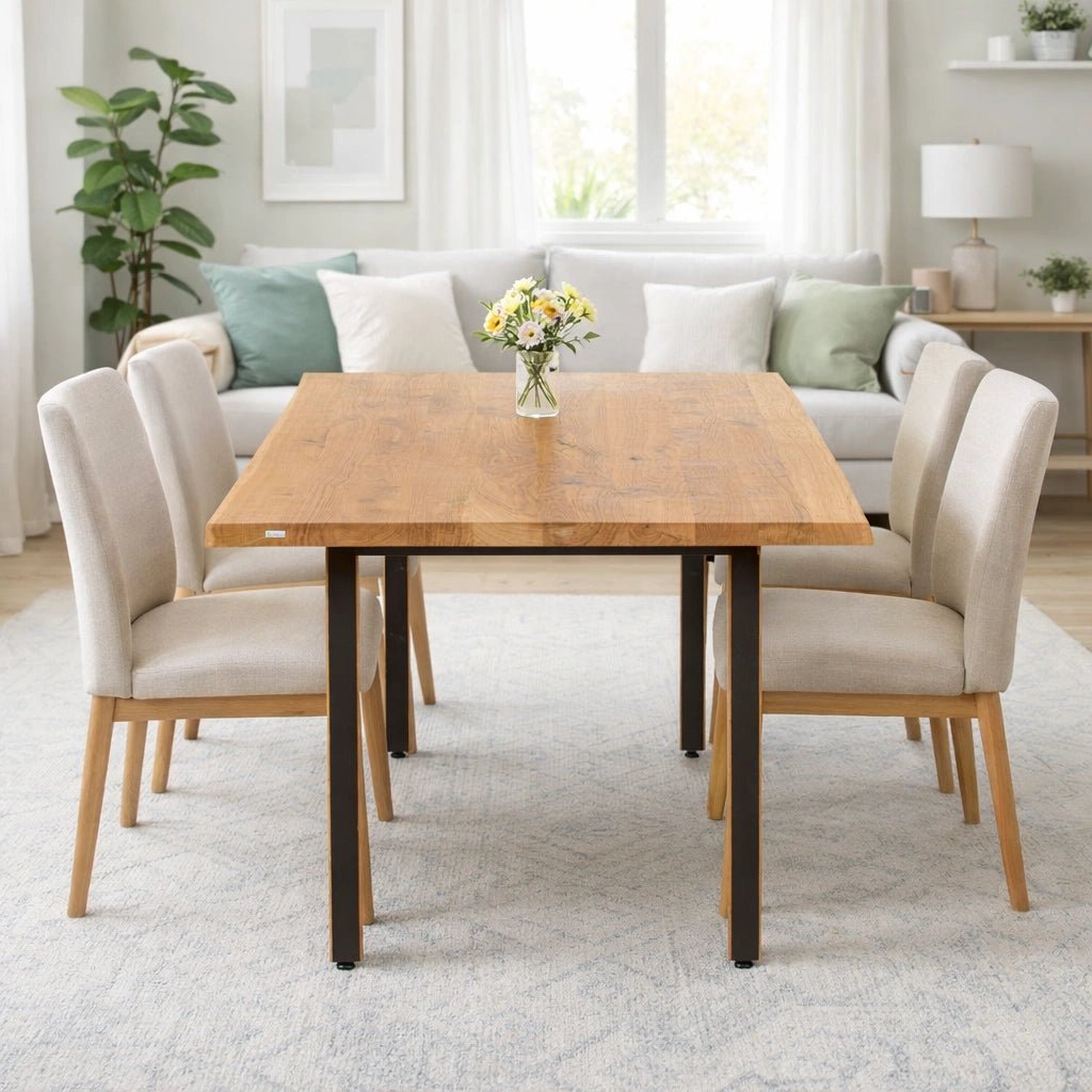 Masa din stejar model rustic - 4 persoane -120x70x4 - Reelken