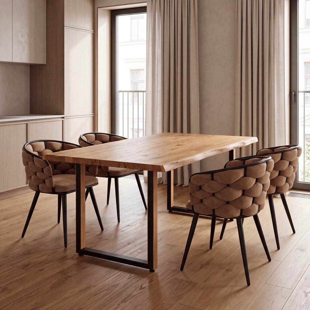 Masa din stejar model rustic - 4 persoane -140x80x4 - Reelken