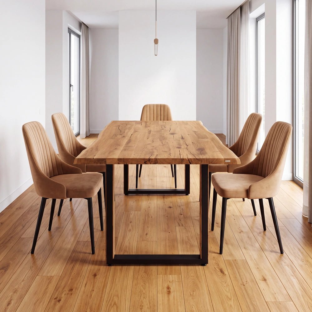 Masa din stejar model rustic - 4 persoane -140x80x4 - Reelken