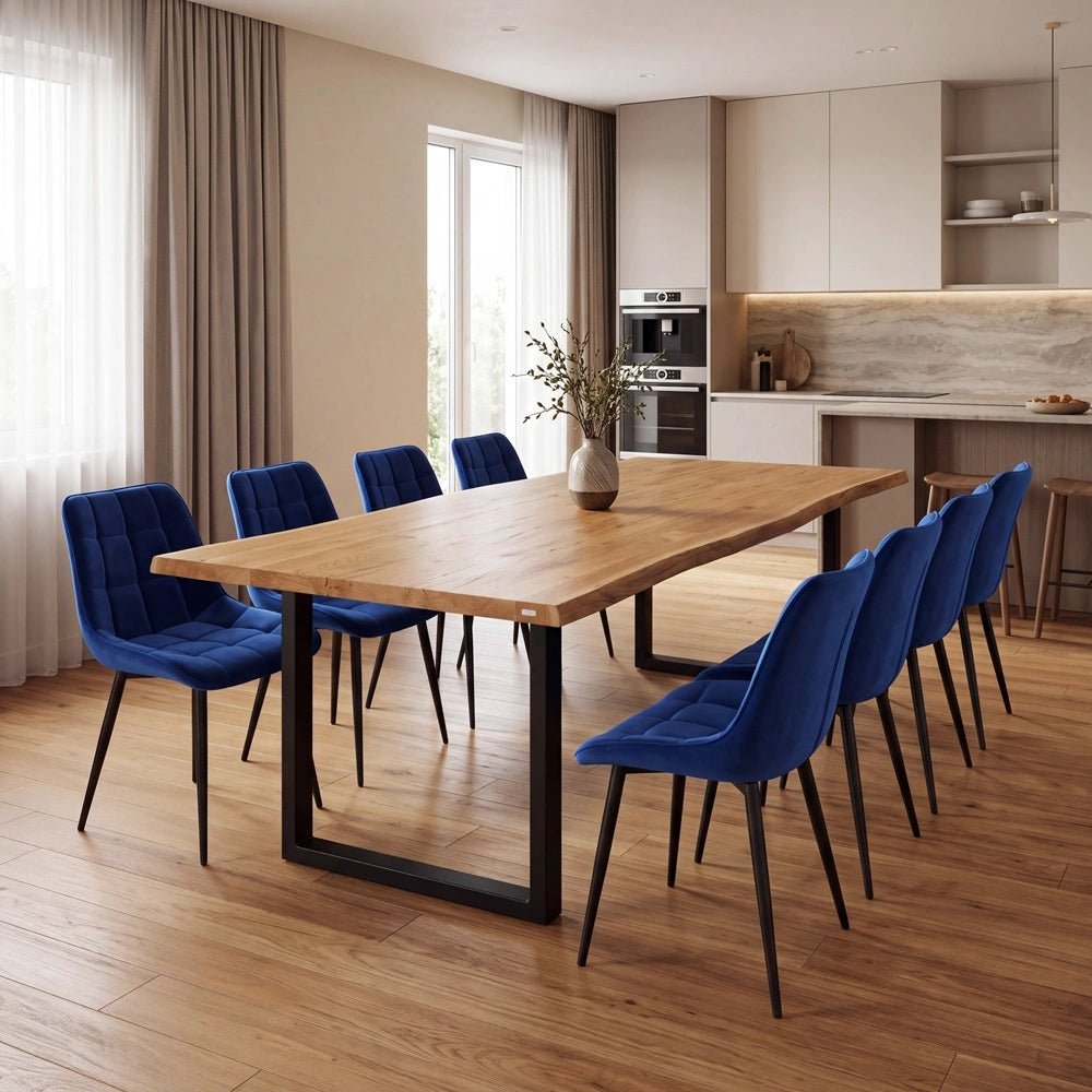 Masa din stejar model rustic - 8 persoane -200x100x4cm - Reelken