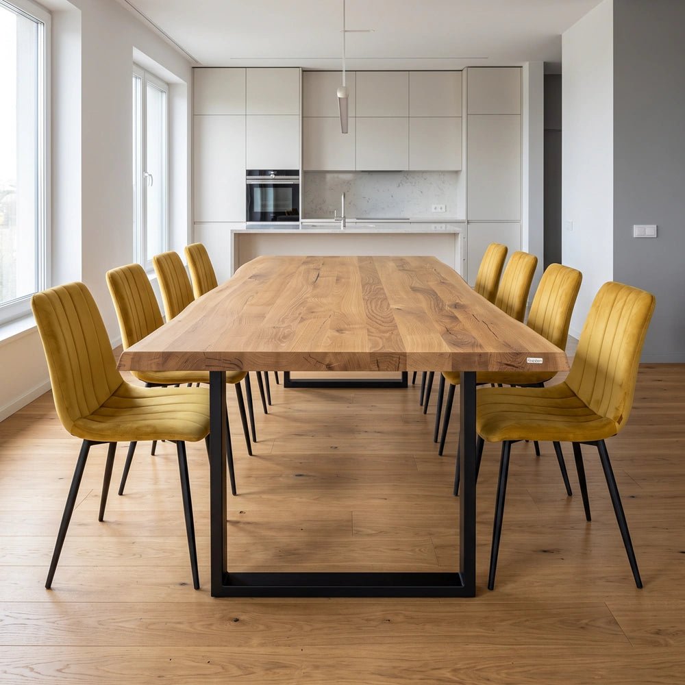 Masa din stejar model rustic - 8 persoane -200x100x4cm - Reelken