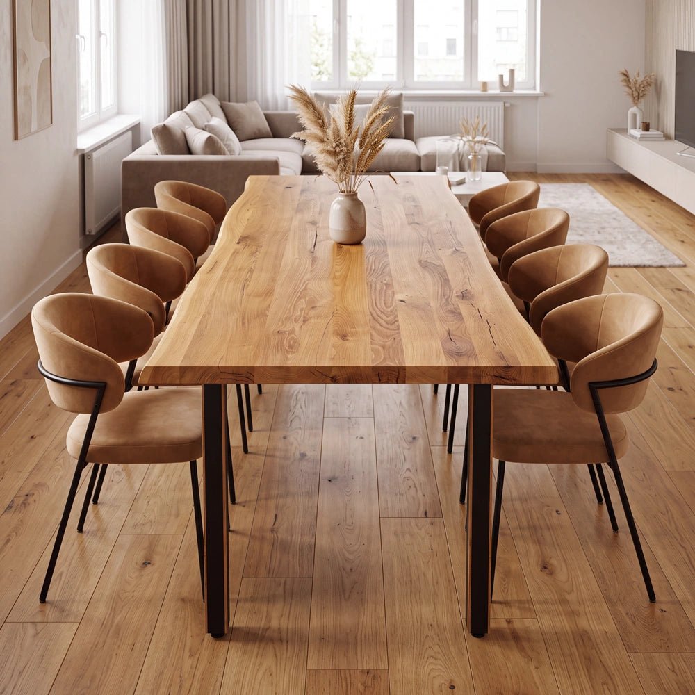Masa din stejar model rustic - 8 persoane -200x100x4cm - Reelken