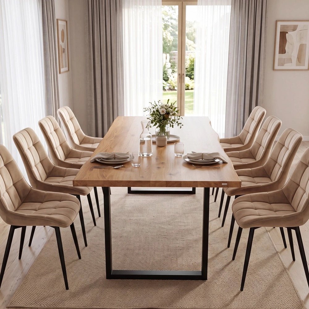 Masa din stejar model rustic - 8 persoane -200x100x4cm - Reelken