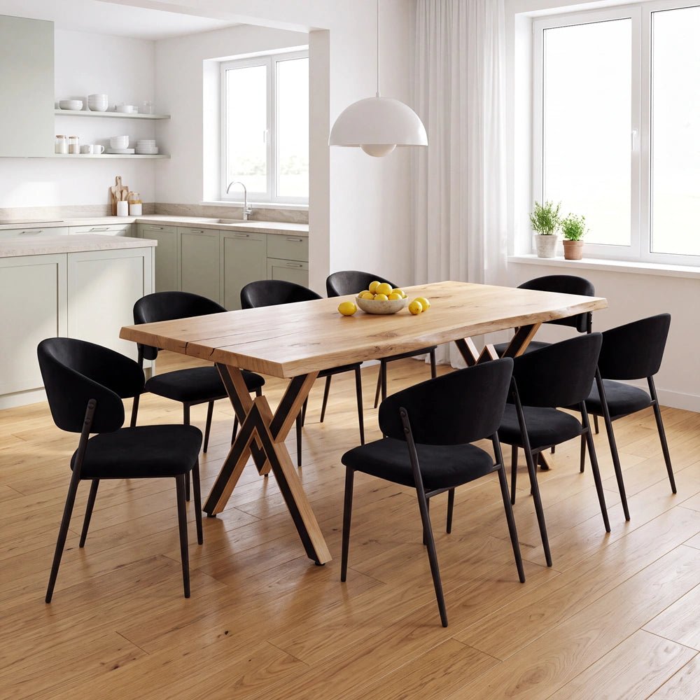 Masa din stejar model rustic - 8 persoane -200x100x4cm - Reelken