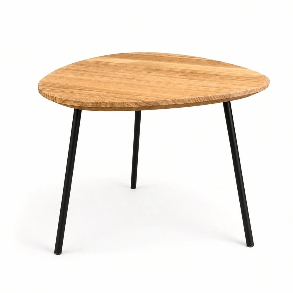 Masuta ovala de cafea din stejar masiv – 48x50x2,6 cm - Reelken