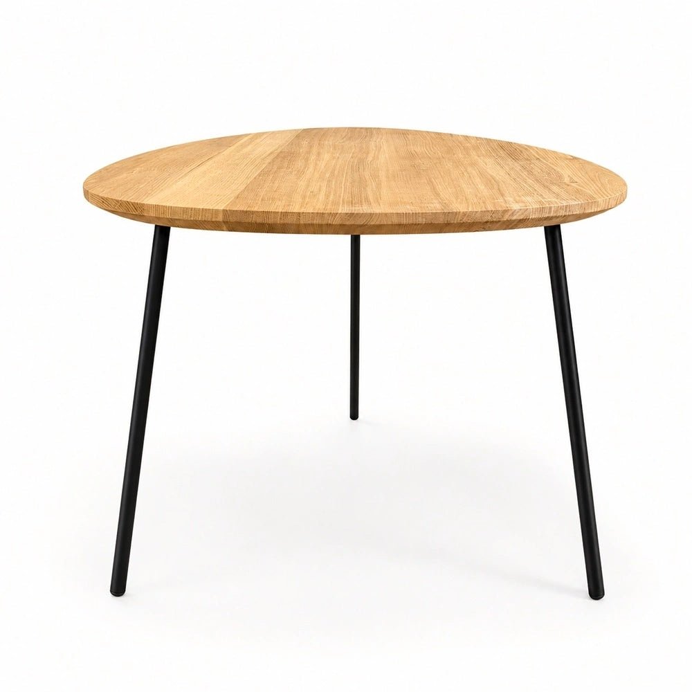 Masuta ovala de cafea din stejar masiv – 59,5x80x2,6 cm - Reelken