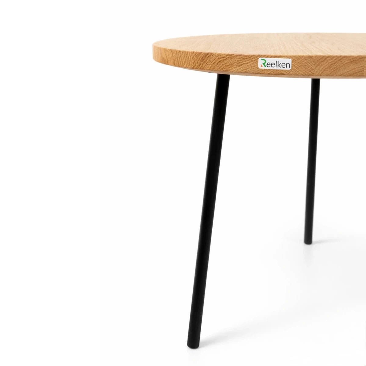 Masuta rotunda de cafea din stejar masiv diametru 50 cm – minimalista, eleganta, gata de montaj - Reelken