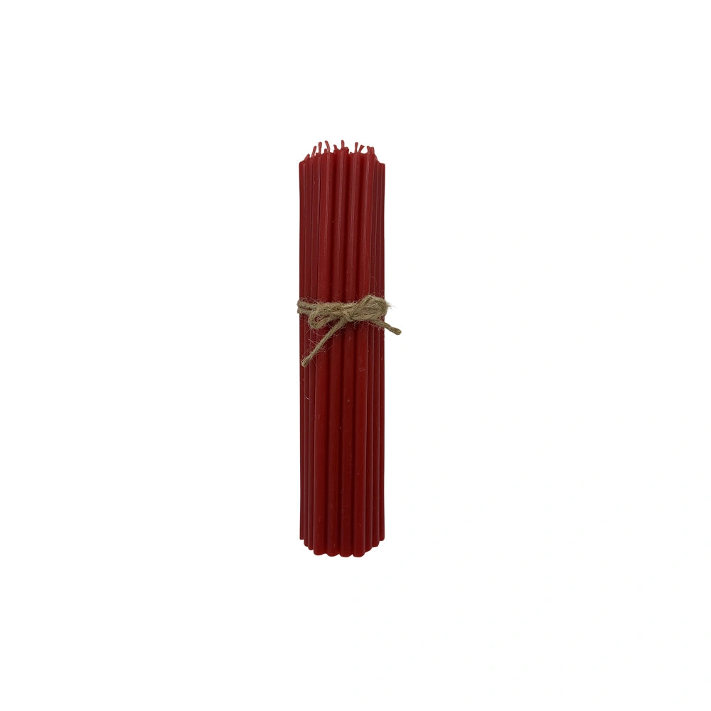 Lumanari decorative din ceara naturala culoare rosu Nr. 100 – set 50 bucati