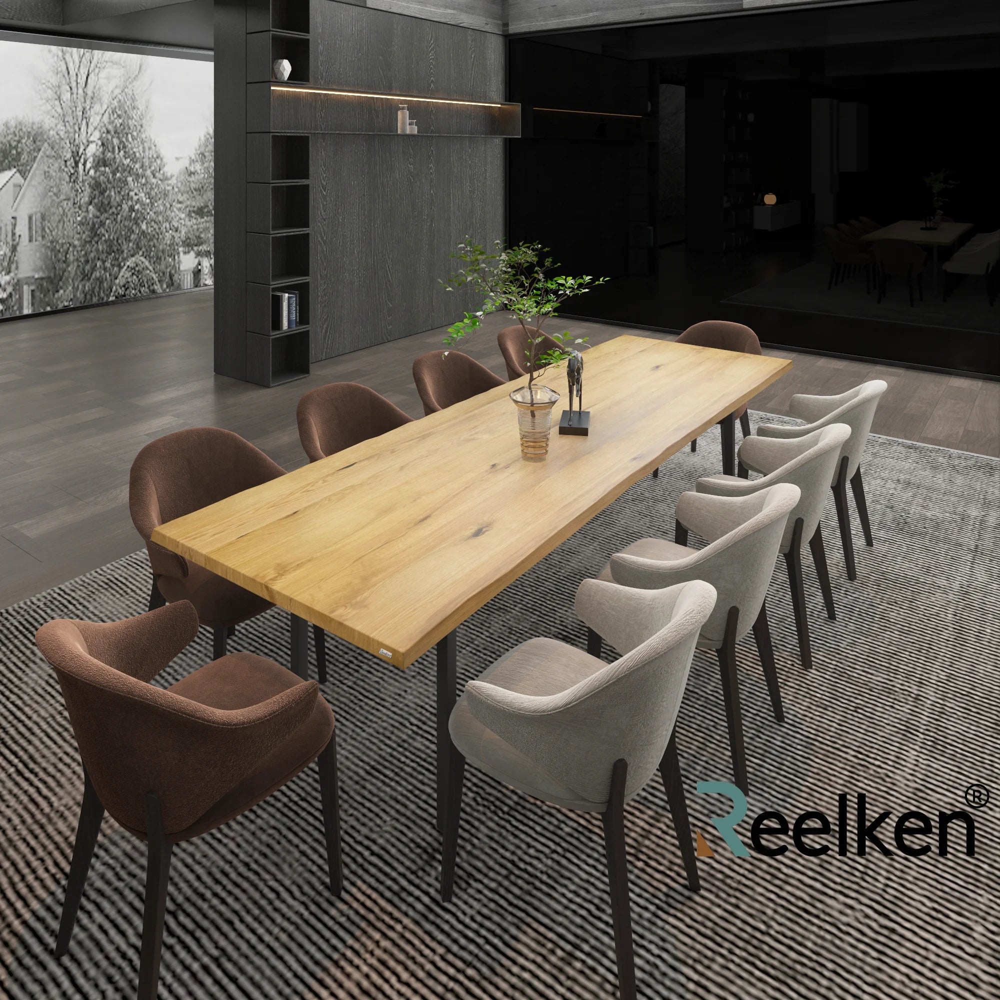 Rustic oak table -240x100x4cm