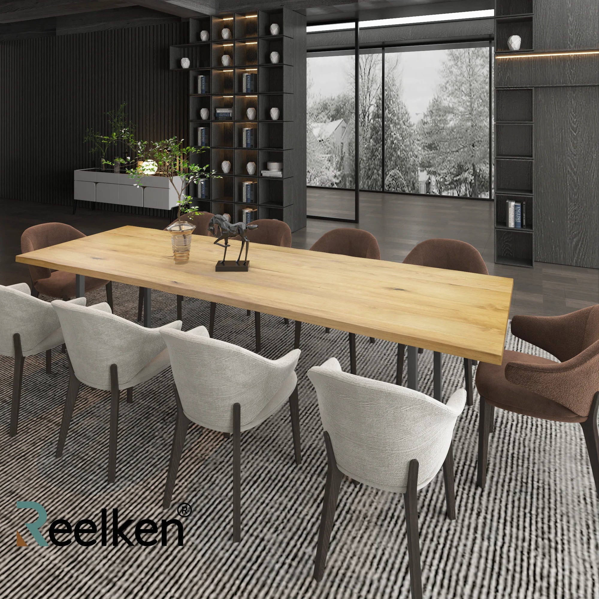 Rustic oak table -240x100x4cm