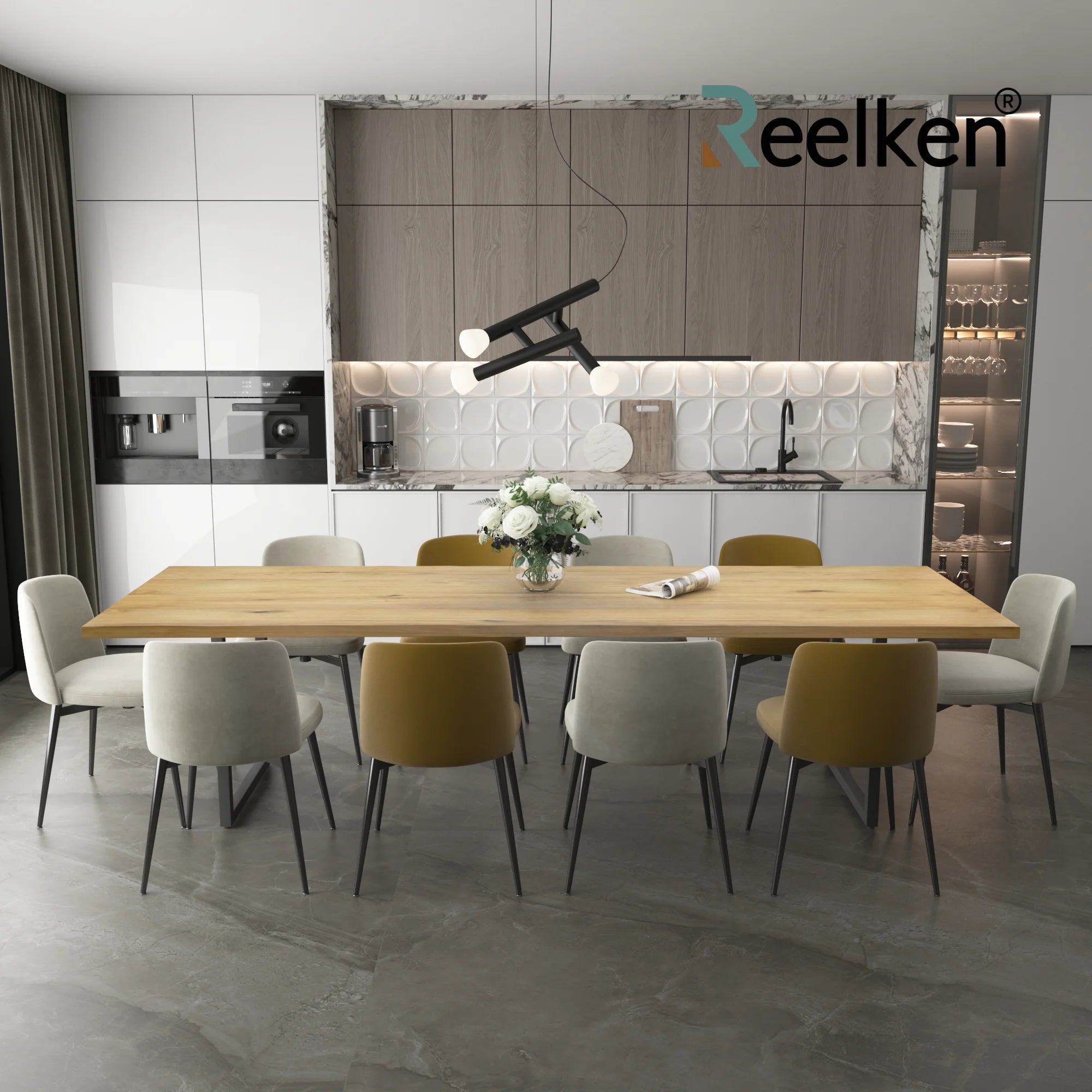 Rustic oak table -260x100x4cm