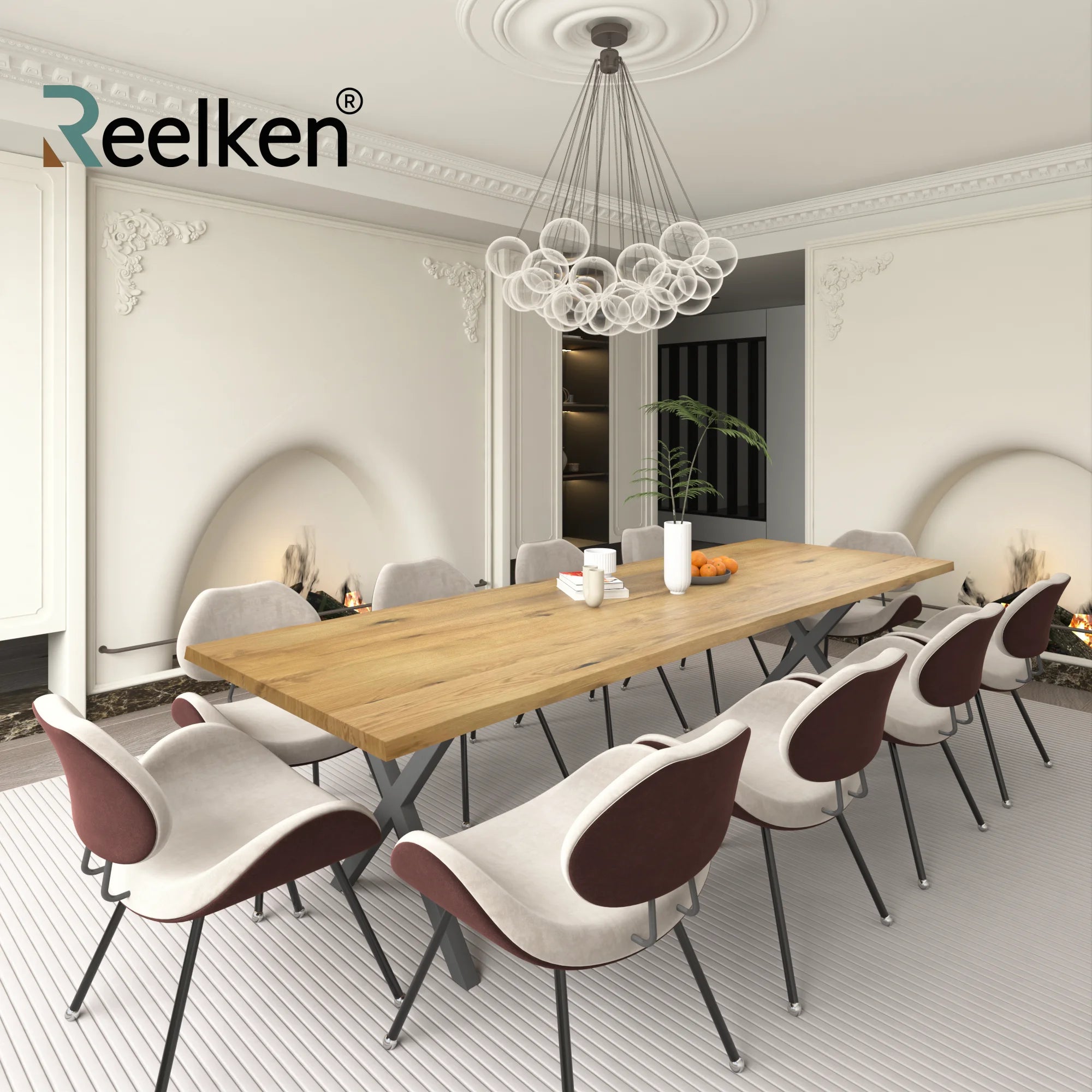 Rustic solid oak table -300x100x4cm 