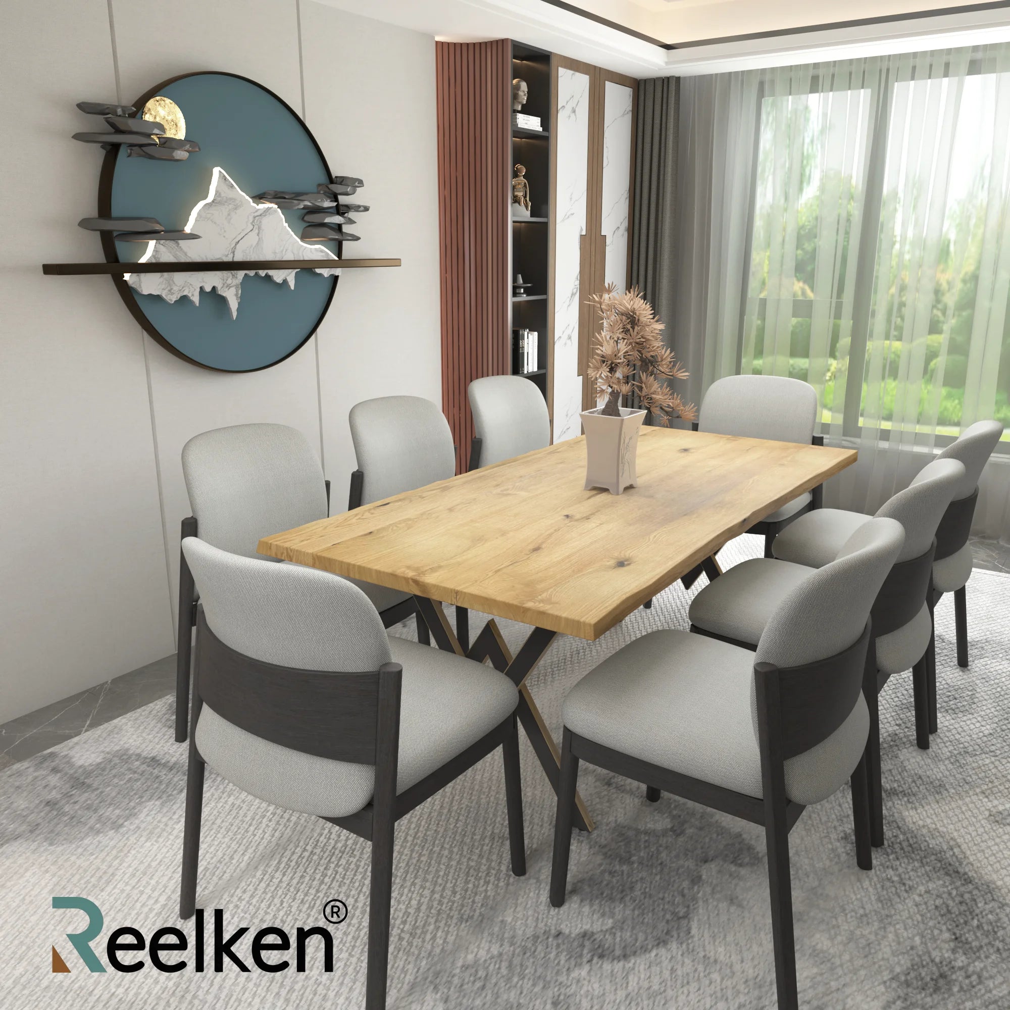 Rustic oak table -180x85x4