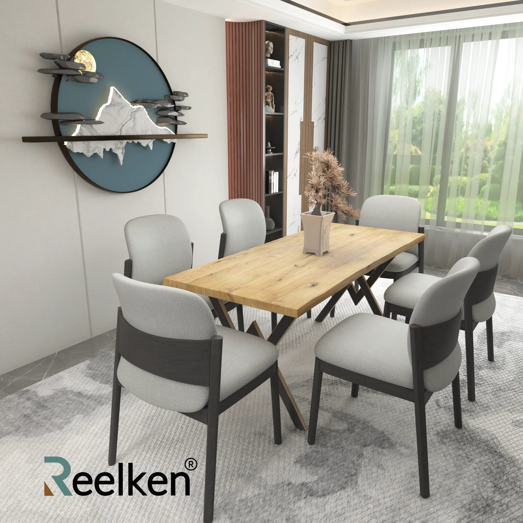 Rustic oak table -200x100x4cm