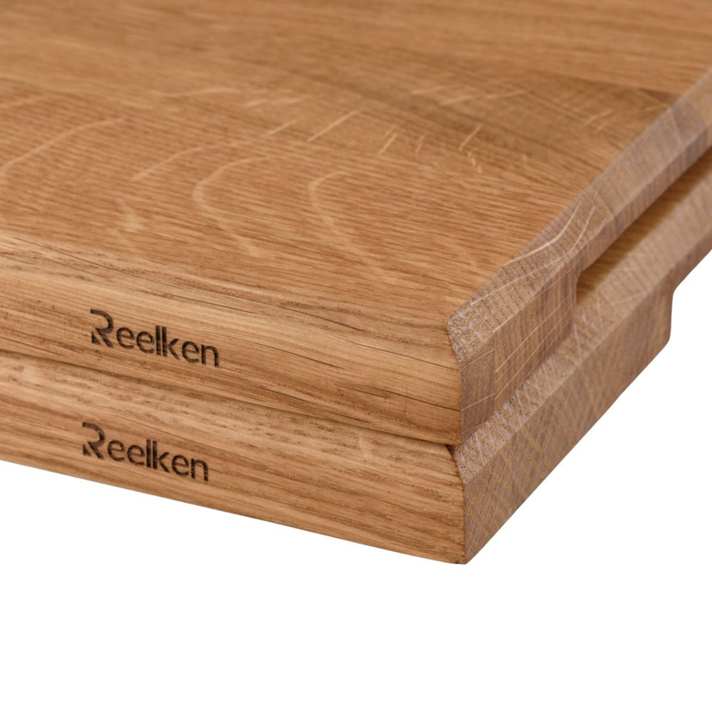 Tocator profesional din lemn de stejar 30x20x2 cm - Premium - Reelken