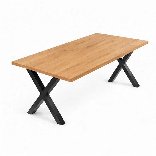 Stół drewniany z litego dębu 160×80 cm – Klasyczny stół do jadalni dla 6 osób | Reelken